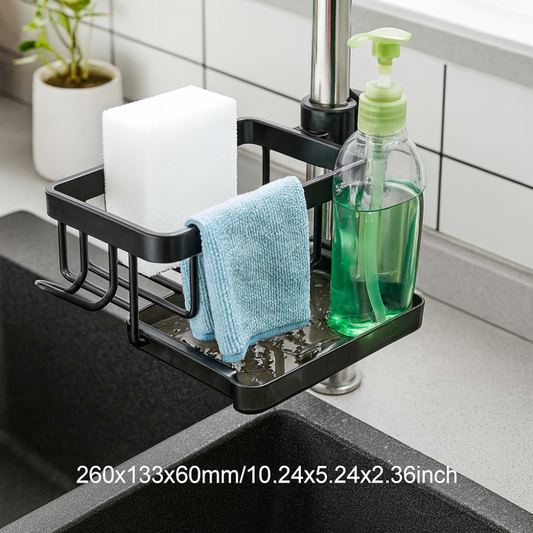 Detachable Sink Organizer with Sponge Holder & Hook