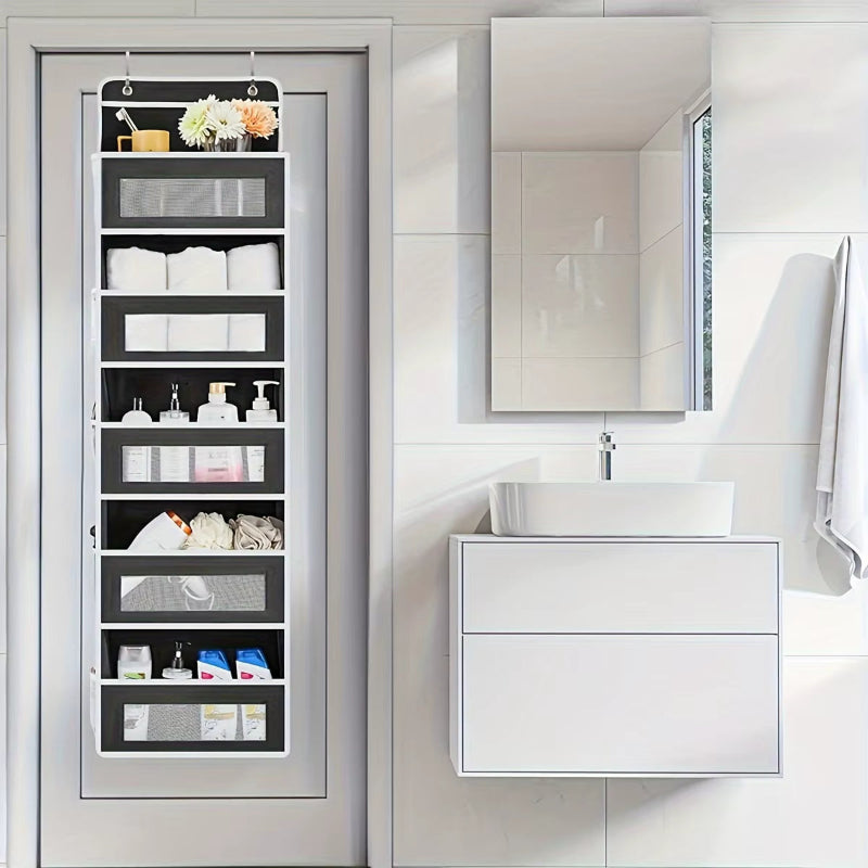 5-Shelf Hanging Storage Organizer-Door Hanging Storage Organizer with Large Capacity Pockets Bedroom Bathroom Organizers Storage