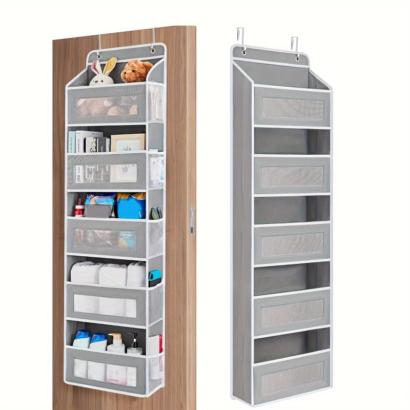 5-Shelf Hanging Storage Organizer-Door Hanging Storage Organizer with Large Capacity Pockets Bedroom Bathroom Organizers Storage